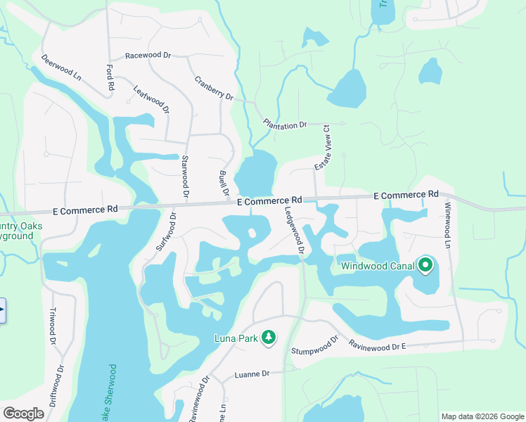 map of restaurants, bars, coffee shops, grocery stores, and more near 3389 East Commerce Road in Commerce Charter Township