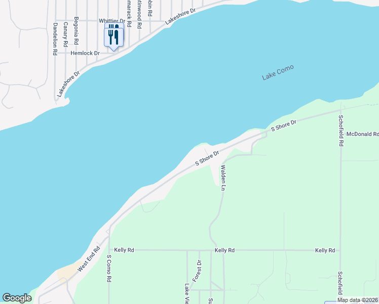 map of restaurants, bars, coffee shops, grocery stores, and more near W3930 South Shore Drive in Lake Geneva