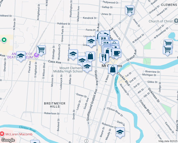 2 North Main Street, Mount Clemens MI Walk Score