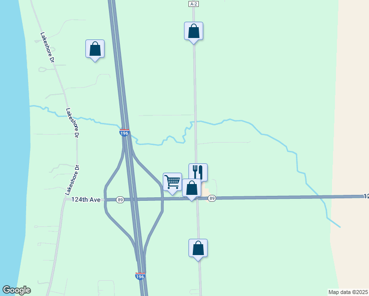 map of restaurants, bars, coffee shops, grocery stores, and more near 2456 Blue Star Highway in Fennville