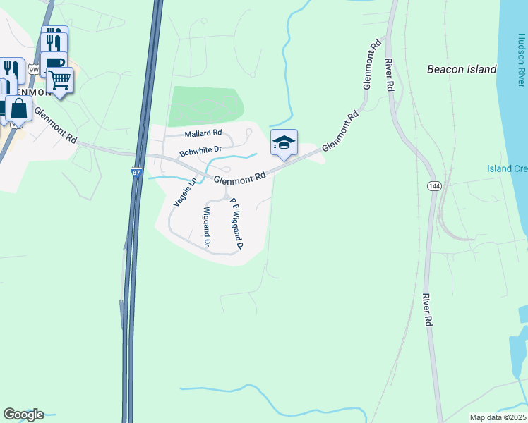 map of restaurants, bars, coffee shops, grocery stores, and more near 29 Hartman Rd in Glenmont
