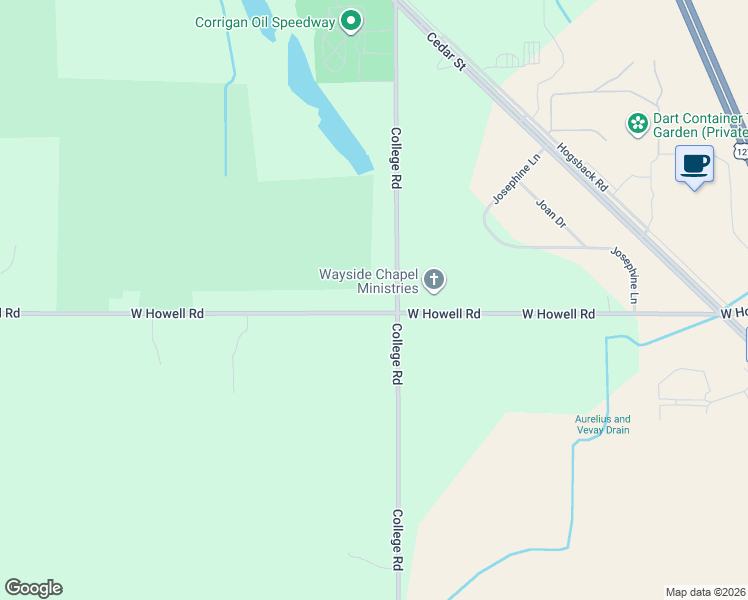 map of restaurants, bars, coffee shops, grocery stores, and more near 3526 West Howell Road in Mason