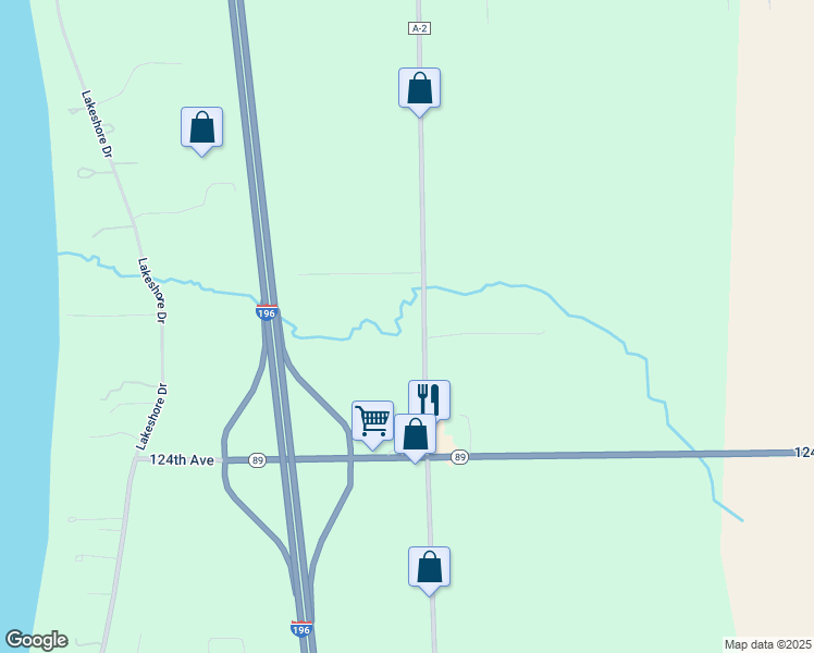 map of restaurants, bars, coffee shops, grocery stores, and more near 2456 Blue Star Highway in Fennville