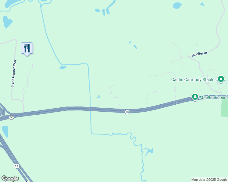 map of restaurants, bars, coffee shops, grocery stores, and more near 6722 Wisconsin 50 in Lake Geneva