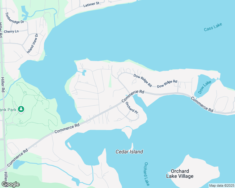 map of restaurants, bars, coffee shops, grocery stores, and more near 4864 Dow Ridge Road in West Bloomfield Township