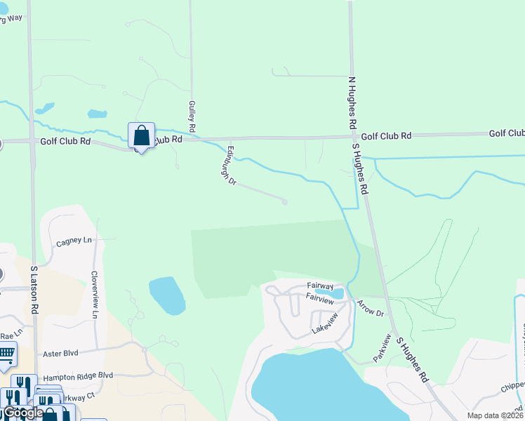 map of restaurants, bars, coffee shops, grocery stores, and more near 4708 Edinburgh Drive in Howell