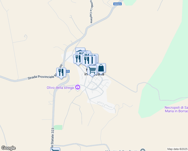 map of restaurants, bars, coffee shops, grocery stores, and more near 1 Via XXIV Maggio in Magliano In Toscana