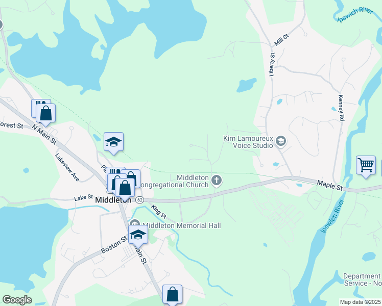 map of restaurants, bars, coffee shops, grocery stores, and more near 8 Jordan Lane in Middleton