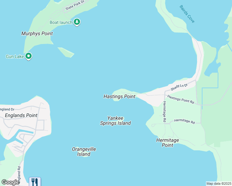 map of restaurants, bars, coffee shops, grocery stores, and more near 11336 Hastings Point Road in Middleville