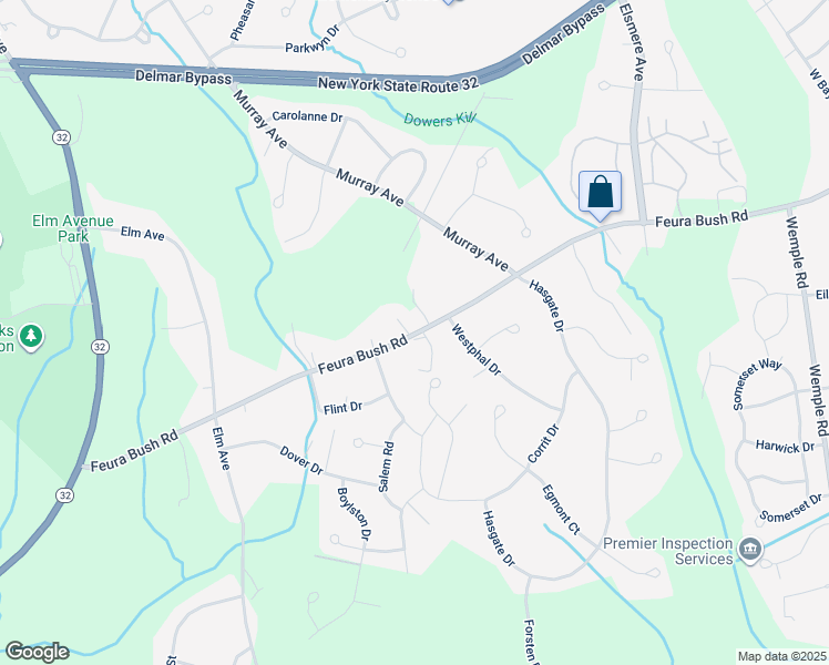 map of restaurants, bars, coffee shops, grocery stores, and more near 753 Feura Bush Road in Delmar