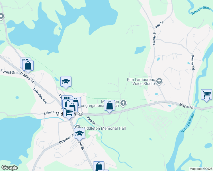 map of restaurants, bars, coffee shops, grocery stores, and more near 8 Jordan Lane in Middleton