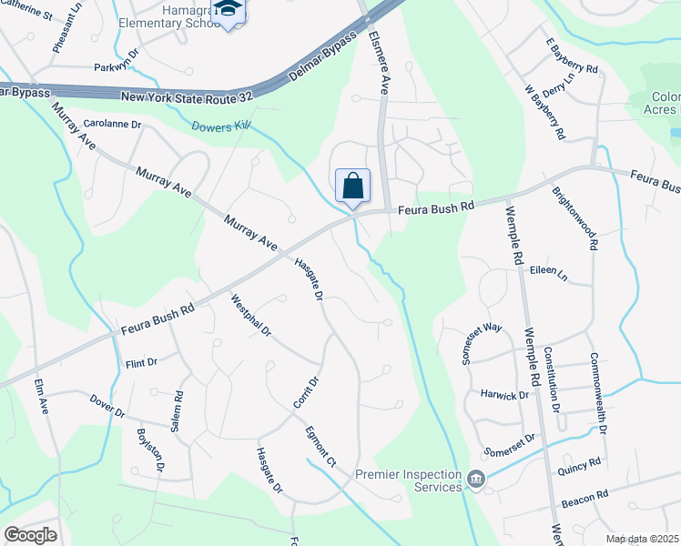 map of restaurants, bars, coffee shops, grocery stores, and more near 4 Dowers Way in Delmar