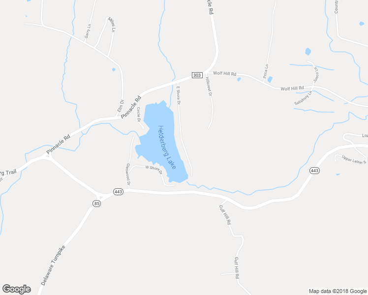 map of restaurants, bars, coffee shops, grocery stores, and more near 66 East Shore Drive in East Berne
