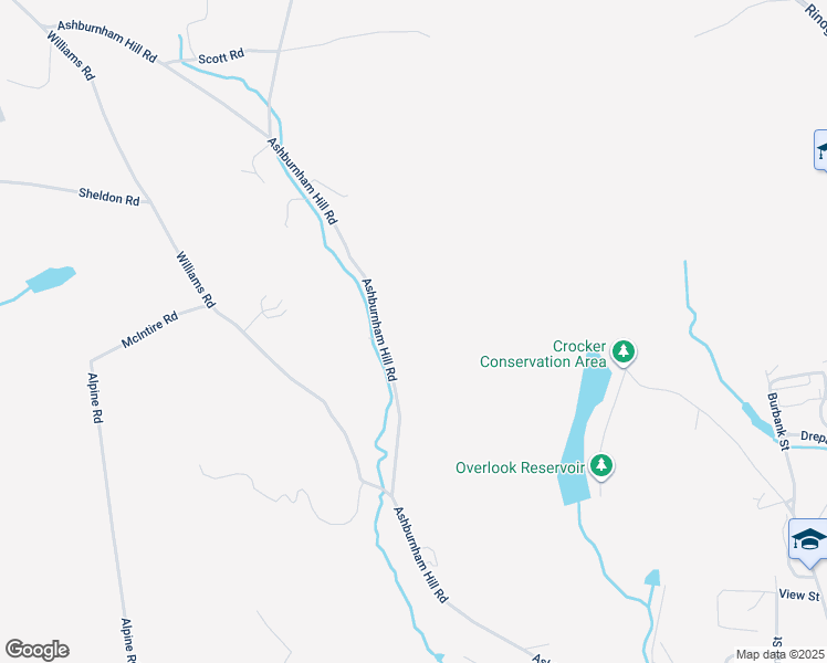 map of restaurants, bars, coffee shops, grocery stores, and more near 507 Ashburnham Hill Road in Fitchburg