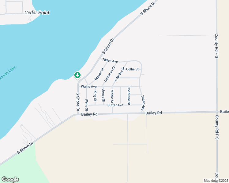 map of restaurants, bars, coffee shops, grocery stores, and more near 810 Wallis Avenue in Delavan