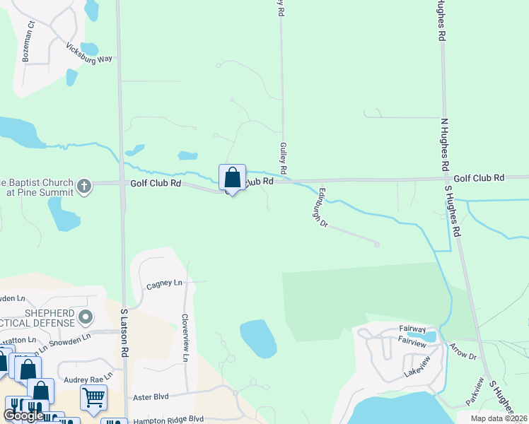 map of restaurants, bars, coffee shops, grocery stores, and more near 4736 Edinburgh Drive in Howell