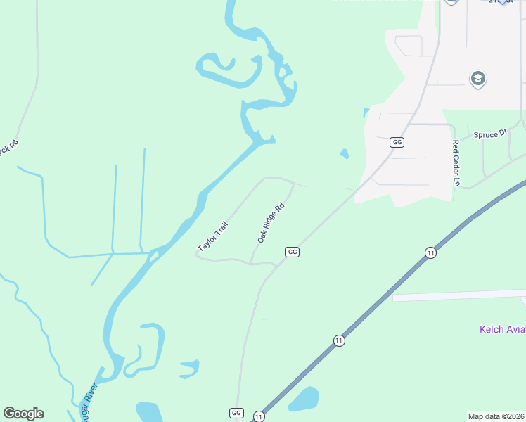 map of restaurants, bars, coffee shops, grocery stores, and more near N2577 Oak Ridge Road in Brodhead