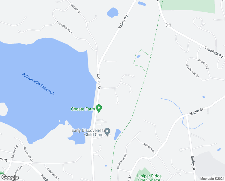 map of restaurants, bars, coffee shops, grocery stores, and more near 7 Robin Hill Road in Danvers