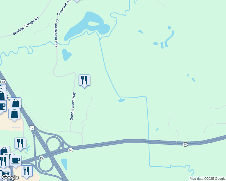 map of restaurants, bars, coffee shops, grocery stores, and more near 7020 Grand Geneva Way in Lake Geneva