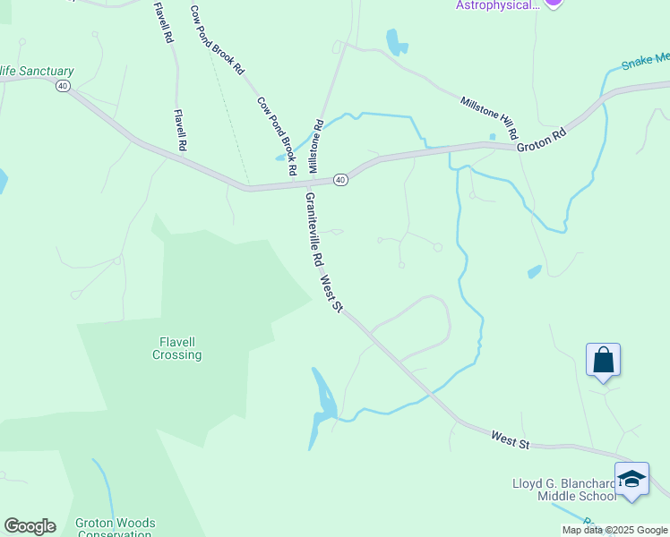 map of restaurants, bars, coffee shops, grocery stores, and more near 89 West Street in Westford