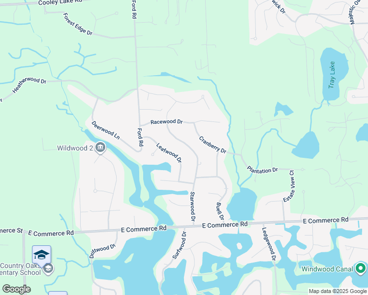 map of restaurants, bars, coffee shops, grocery stores, and more near 5503 Starwood Drive in Commerce Charter Township