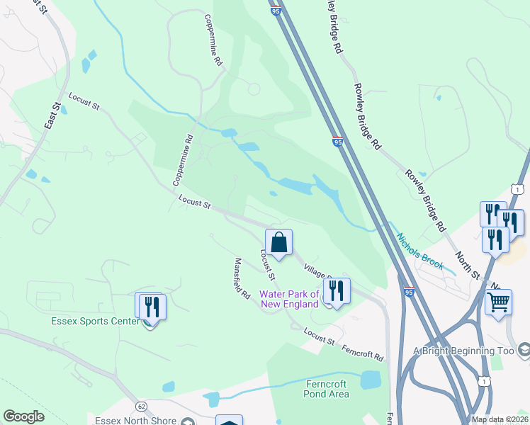 map of restaurants, bars, coffee shops, grocery stores, and more near 18 Country Club Lane in Middleton