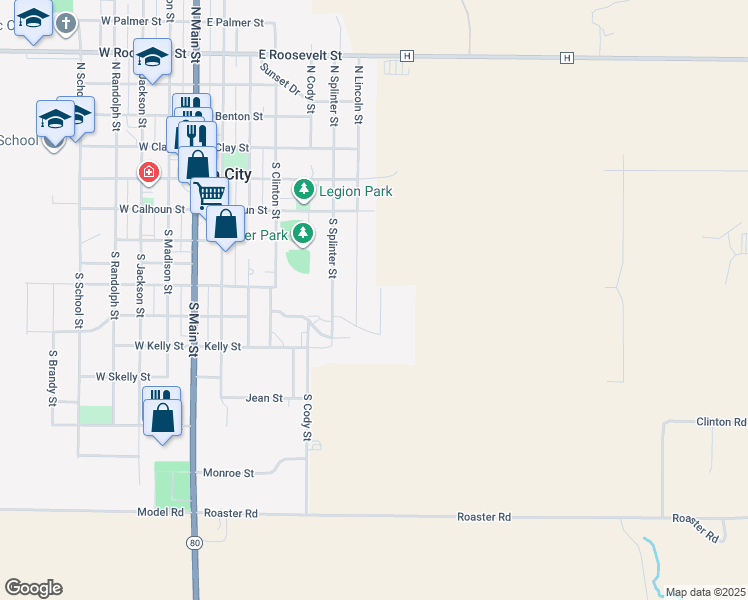 map of restaurants, bars, coffee shops, grocery stores, and more near 607 Kennedy Street in Cuba City