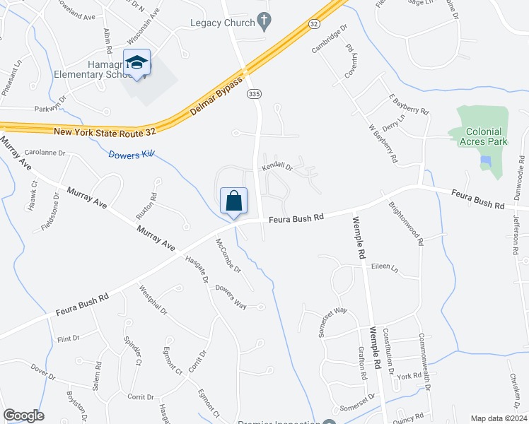 map of restaurants, bars, coffee shops, grocery stores, and more near 394 Elsmere Avenue in Glenmont