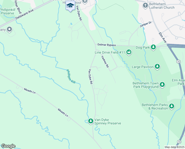 map of restaurants, bars, coffee shops, grocery stores, and more near 17 Coorte Place in Delmar