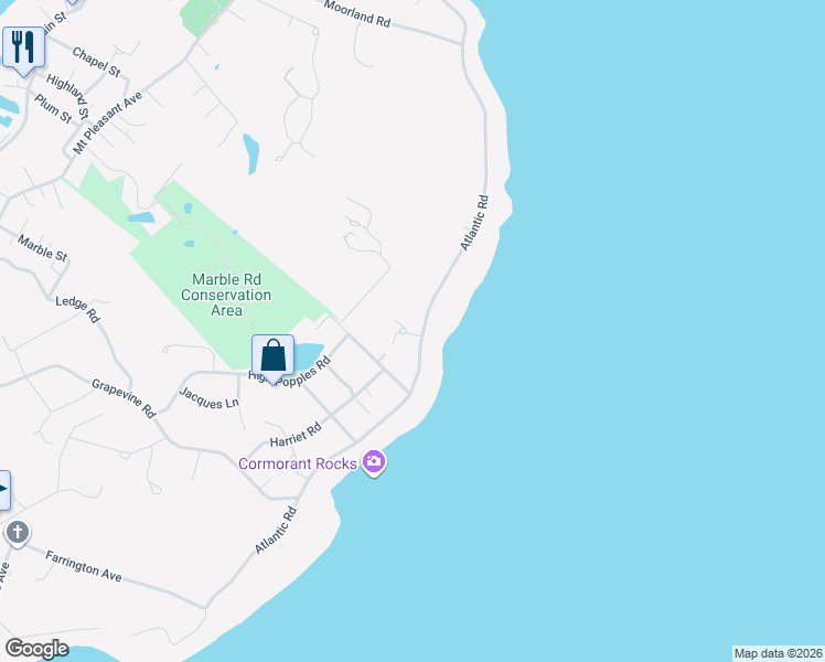 map of restaurants, bars, coffee shops, grocery stores, and more near 171 Atlantic Road in Gloucester