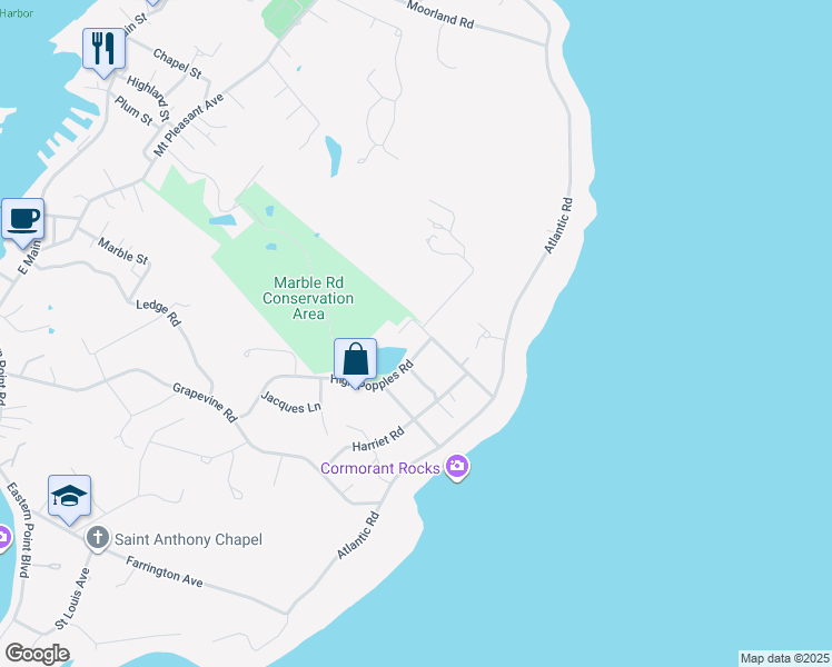 map of restaurants, bars, coffee shops, grocery stores, and more near 51 High Popples Road in Gloucester
