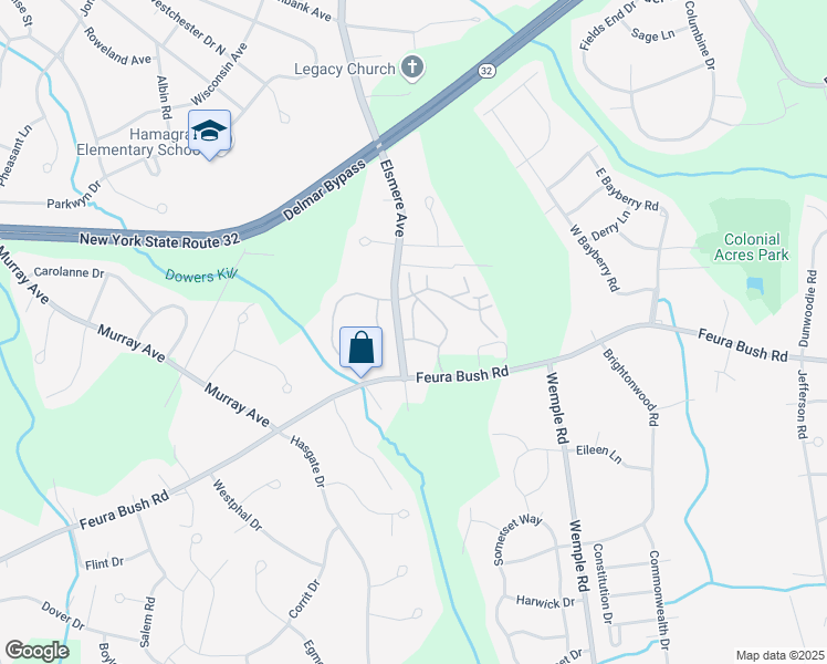 map of restaurants, bars, coffee shops, grocery stores, and more near 15 Bowman Court in Glenmont