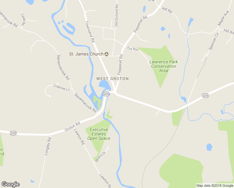 map of restaurants, bars, coffee shops, grocery stores, and more near 13 West Main Street in Groton