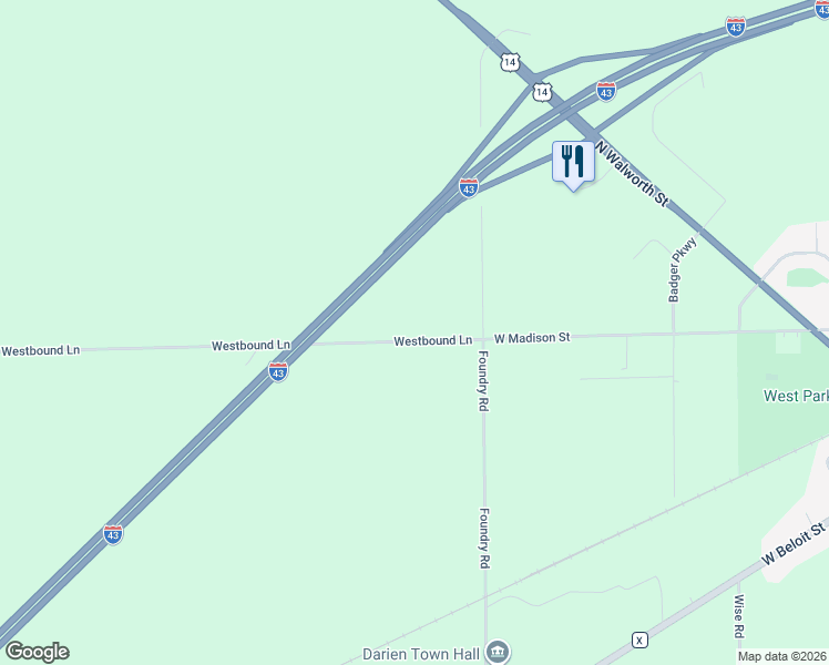 map of restaurants, bars, coffee shops, grocery stores, and more near in Darien