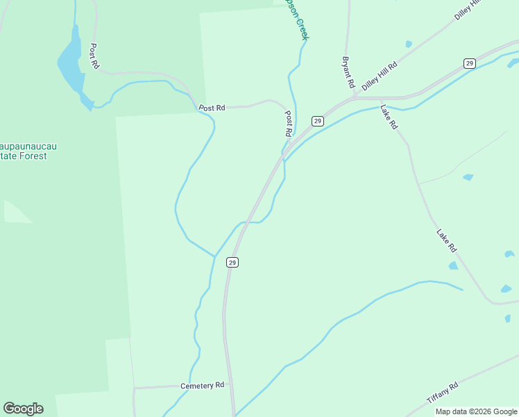 map of restaurants, bars, coffee shops, grocery stores, and more near 458 County Road 29 in Norwich
