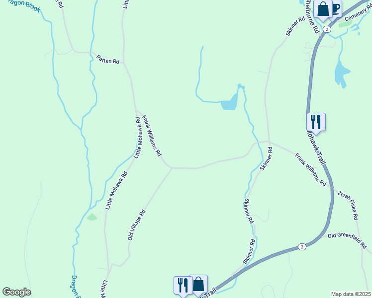 map of restaurants, bars, coffee shops, grocery stores, and more near 70-166 Frank Williams Road in Shelburne Falls