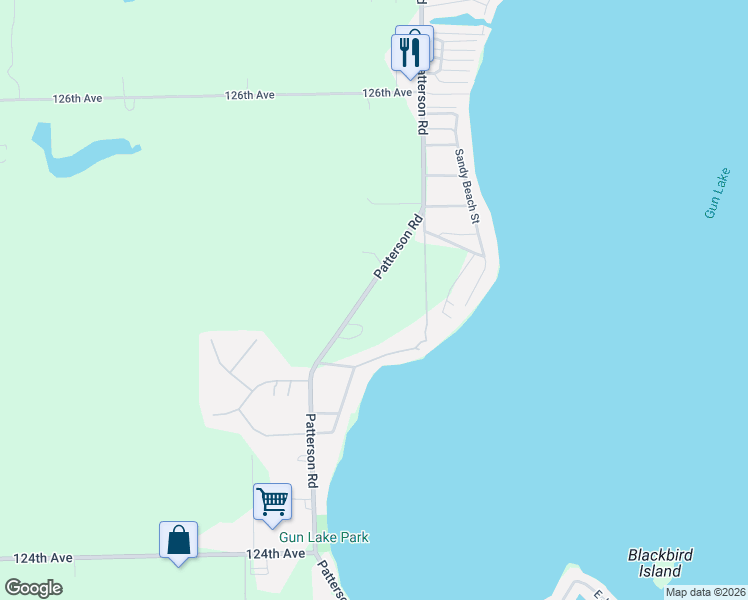 map of restaurants, bars, coffee shops, grocery stores, and more near 2528 Patterson Road in Shelbyville