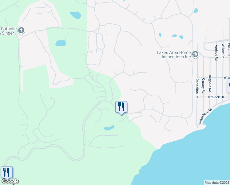 map of restaurants, bars, coffee shops, grocery stores, and more near 1361 Prestwick Drive in Lake Geneva