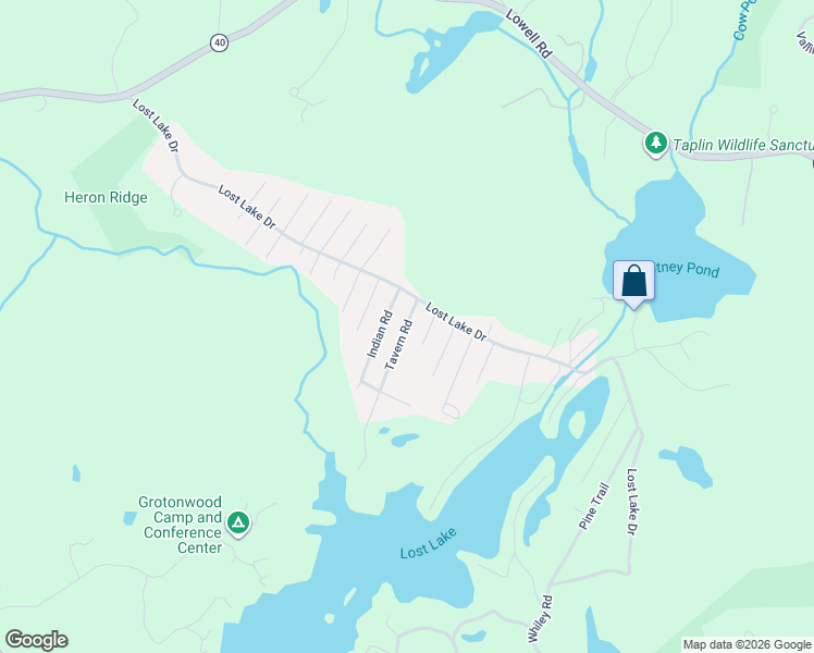 map of restaurants, bars, coffee shops, grocery stores, and more near 23 Indian Road in Groton