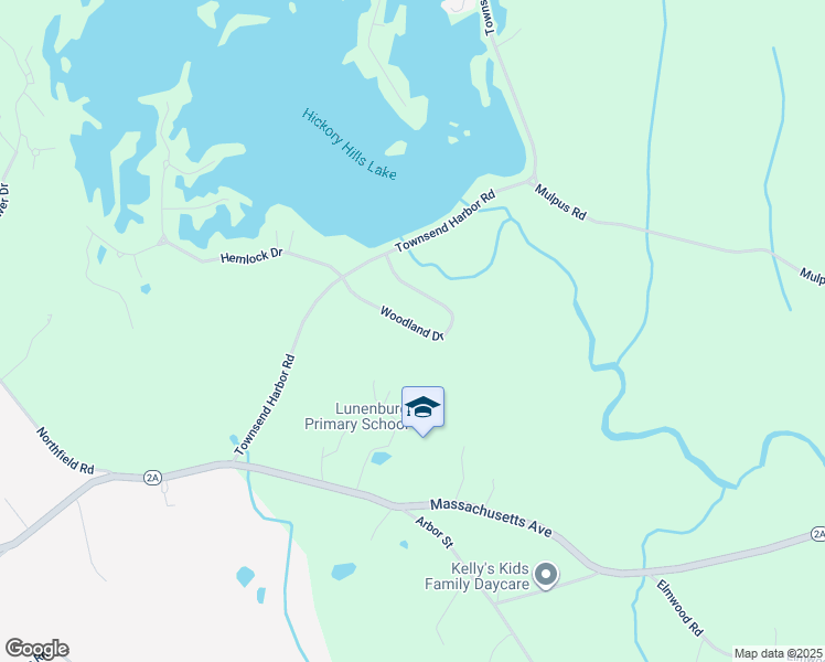 map of restaurants, bars, coffee shops, grocery stores, and more near 60 Woodland Drive in Lunenburg