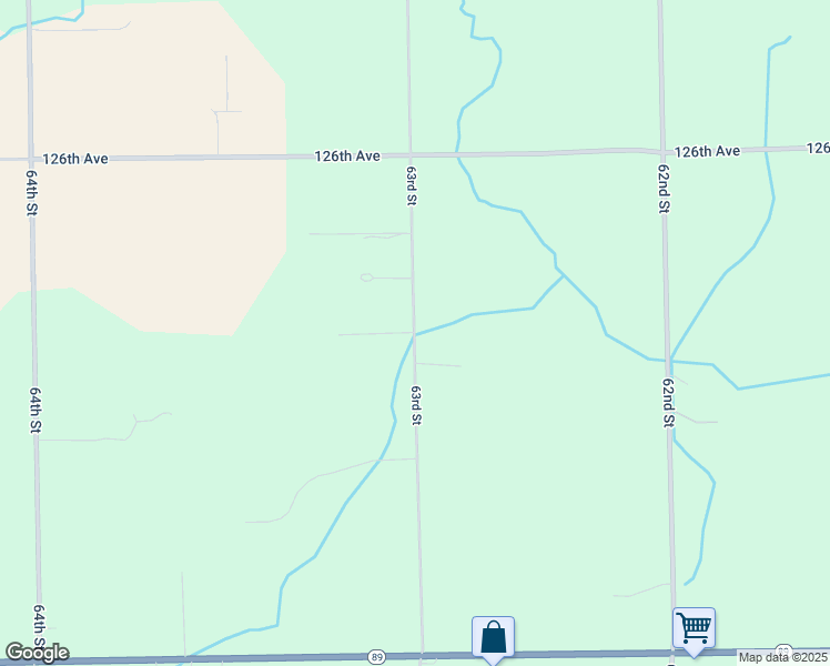 map of restaurants, bars, coffee shops, grocery stores, and more near 2549 63rd Street in Fennville