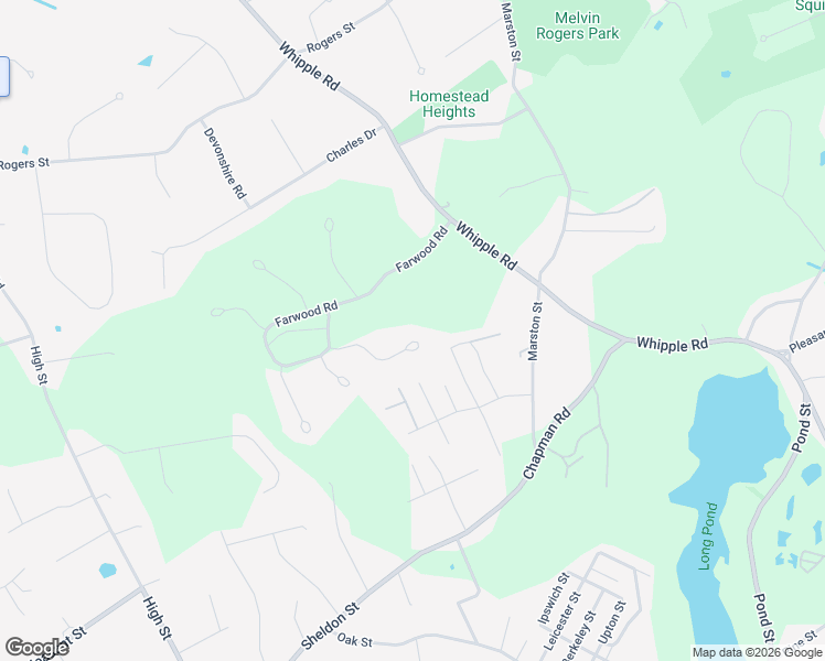 map of restaurants, bars, coffee shops, grocery stores, and more near 80 Briarwood Road in Tewksbury