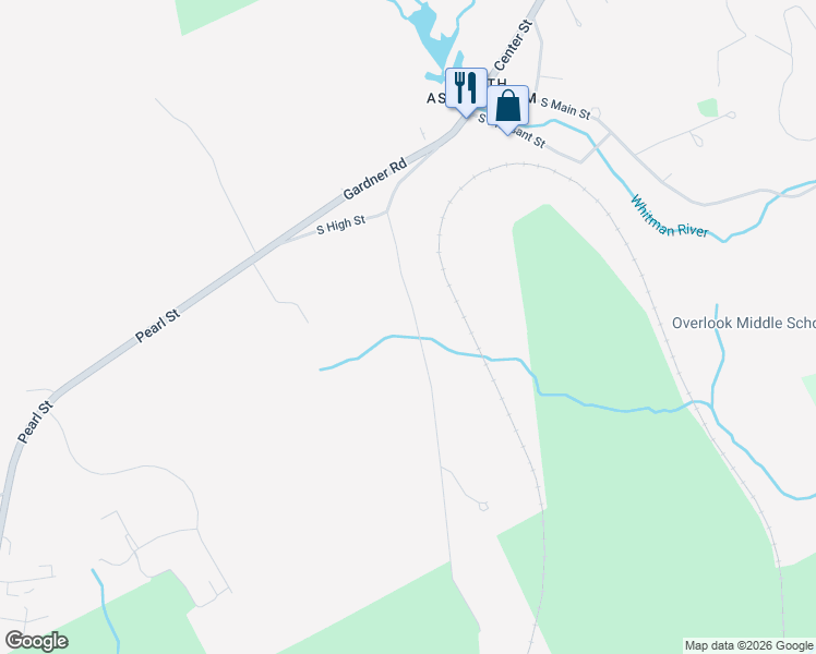 map of restaurants, bars, coffee shops, grocery stores, and more near 20 Murray Road in Ashburnham