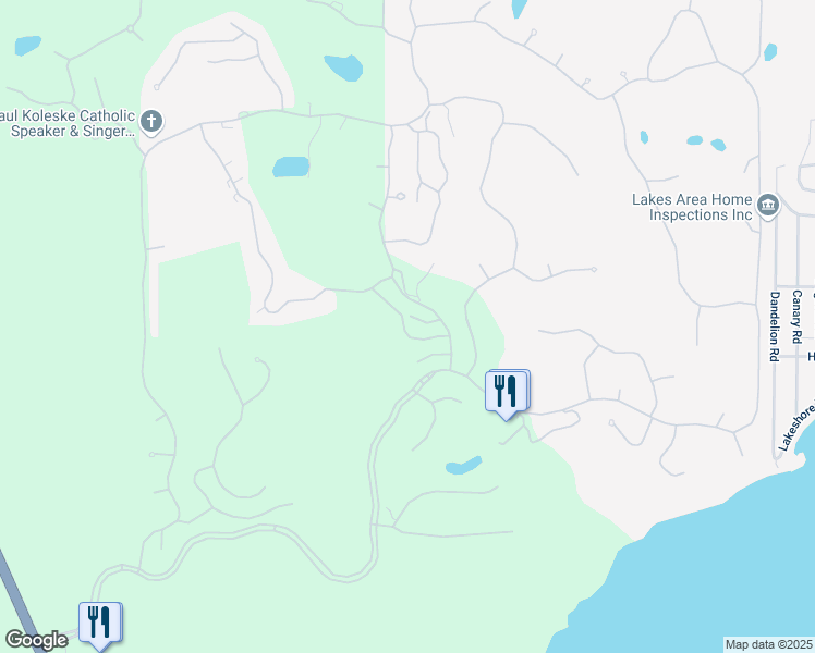 map of restaurants, bars, coffee shops, grocery stores, and more near 1013 Lakeland Drive in Lake Geneva