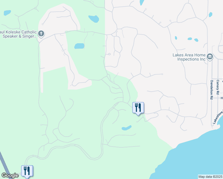 map of restaurants, bars, coffee shops, grocery stores, and more near 1065 Lakeland Drive in Lake Geneva