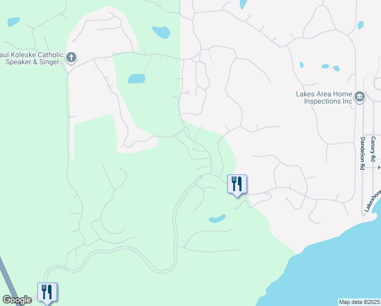 map of restaurants, bars, coffee shops, grocery stores, and more near 1013 Lakeland Drive in Lake Geneva
