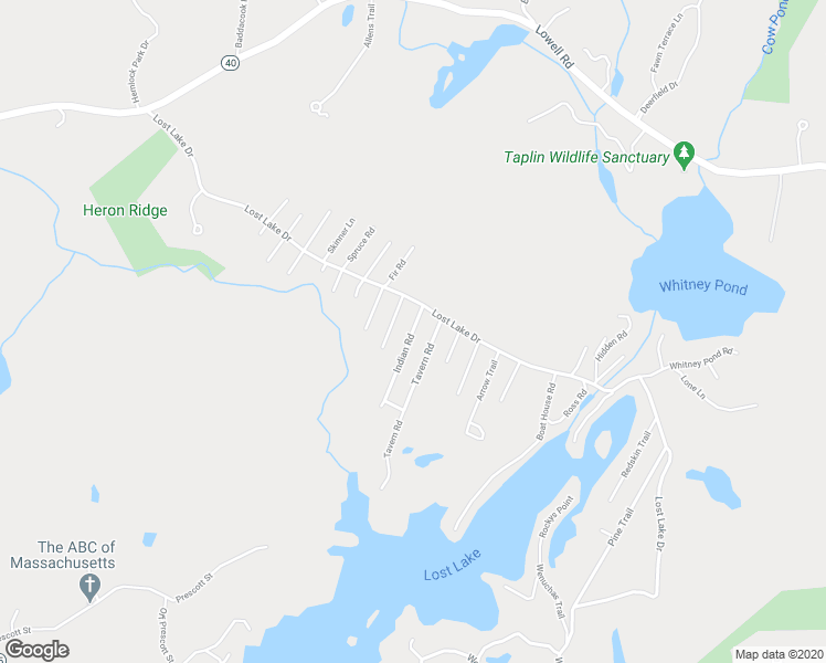 map of restaurants, bars, coffee shops, grocery stores, and more near 23 Indian Road in Groton