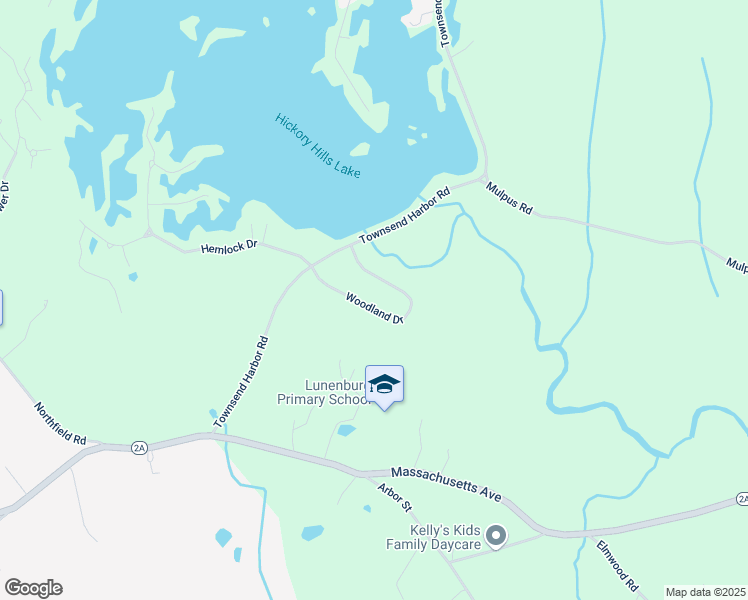 map of restaurants, bars, coffee shops, grocery stores, and more near 60 Woodland Drive in Lunenburg