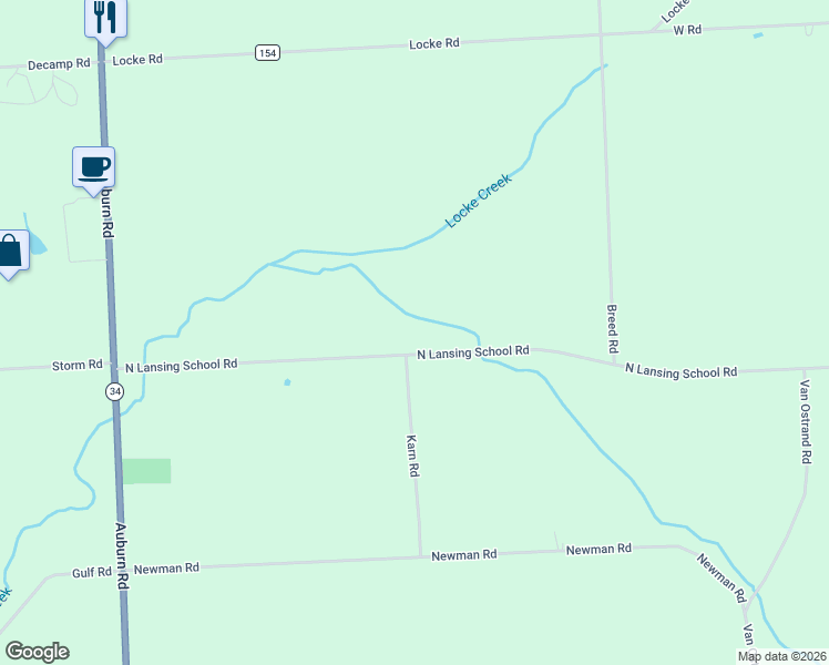 map of restaurants, bars, coffee shops, grocery stores, and more near 129 N Lansing School Rd in Groton