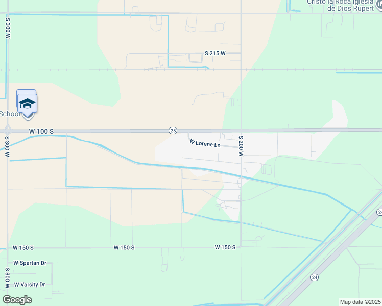map of restaurants, bars, coffee shops, grocery stores, and more near 218 West Lorene Lane in Rupert